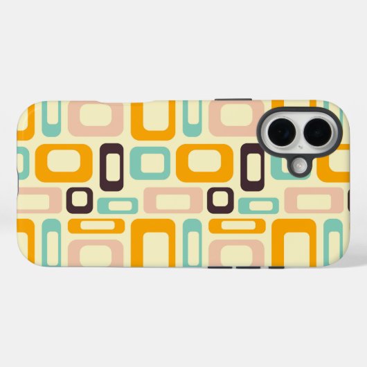 Retro geometric pattern in light beige background Case-Mate iPhone hülle (Rückseite (Horizontal))