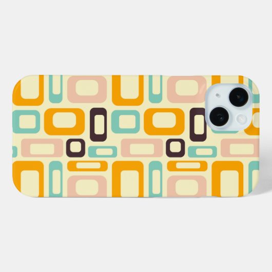 Retro geometric pattern in light beige background Case-Mate iPhone hülle (Rückseite (Horizontal))