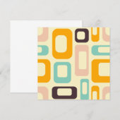 Retro geometric pattern in light beige background dankeskarte (Vorne/Hinten)