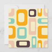 Retro geometric pattern in light beige background dankeskarte (Vorderseite)