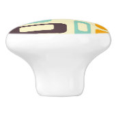 Retro geometric pattern in light beige background keramikknauf (Seitenansicht)