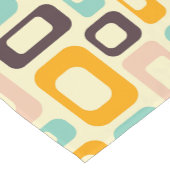 Retro geometric pattern in light beige background kurzer tischläufer (Ecke)