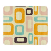 Retro geometric pattern in light beige background schneidebrett (Vorderseite)