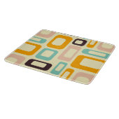 Retro geometric pattern in light beige background schneidebrett (Ecke)