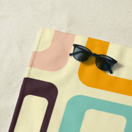 Retro geometric pattern in light beige background strandtuch