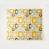 Retro geometric pattern in light beige background wandteppich (Vorderseite (Horizontal))