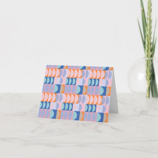 Retro Geometric Pattern Soft Pastel Stationery (Vorderseite)
