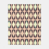 Retro geometric pattern with brown, yellow, blue fleecedecke (Vorderseite)