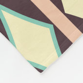 Retro geometric pattern with brown, yellow, blue fleecedecke (Ecke)