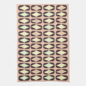 Retro geometric pattern with brown, yellow, blue geschirrtuch (Vertikal)