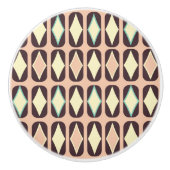 Retro geometric pattern with brown, yellow, blue keramikknauf (Vorderseite)