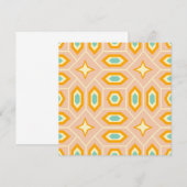 Retro geometric pattern with hexagons and stars dankeskarte (Vorne/Hinten)