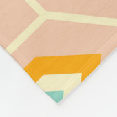 Retro geometric pattern with hexagons and stars fleecedecke (Ecke)