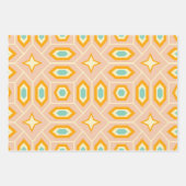 Retro geometric pattern with hexagons and stars geschenkpapier set (Vorderseite 3)
