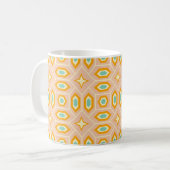 Retro geometric pattern with hexagons and stars kaffeetasse (Vorderseite Links)