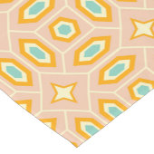 Retro geometric pattern with hexagons and stars kurzer tischläufer (Ecke)