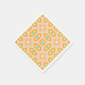 Retro geometric pattern with hexagons and stars serviette (Ecke)