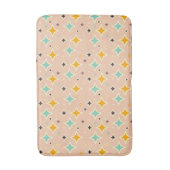 Retro geometric pattern with teal, orange, black badematte (Vorderseite Vertikal)