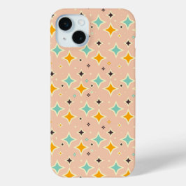 Retro geometric pattern with teal, orange, black Case-Mate iPhone hülle