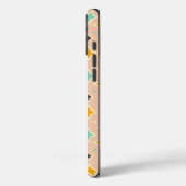 Retro geometric pattern with teal, orange, black Case-Mate iPhone hülle (Rückseite / Links)