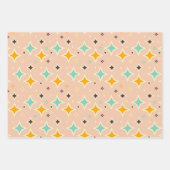 Retro geometric pattern with teal, orange, black geschenkpapier set (Vorderseite 2)