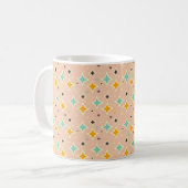 Retro geometric pattern with teal, orange, black kaffeetasse (Vorderseite Links)