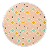 Retro geometric pattern with teal, orange, black keramikknauf (Vorderseite)