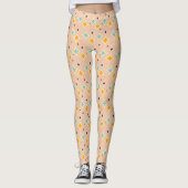Retro geometric pattern with teal, orange, black leggings (Vorderseite)