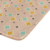 Retro geometric pattern with teal, orange, black schneidebrett (Ecke)