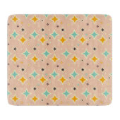 Retro geometric pattern with teal, orange, black schneidebrett (Vorderseite)