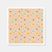 Retro geometric pattern with teal, orange, black serviette (Vorderseite)