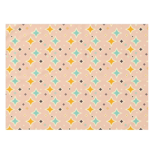Retro geometric pattern with teal, orange, black tischdecke (Vorderseite (Horizontal))
