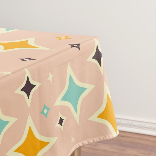 Retro geometric pattern with teal, orange, black tischdecke (Beispiel)