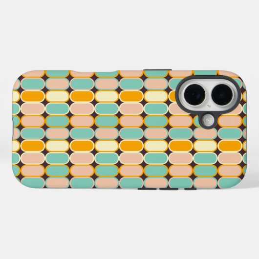 Retro geometric pattern with vertical ovals Case-Mate iPhone hülle (Rückseite (Horizontal))