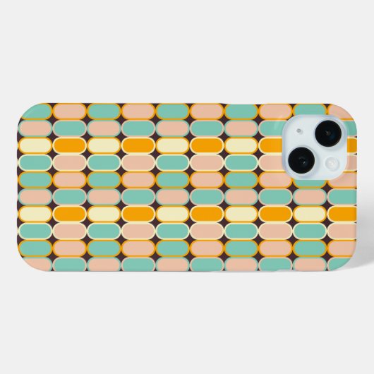 Retro geometric pattern with vertical ovals Case-Mate iPhone hülle (Rückseite (Horizontal))