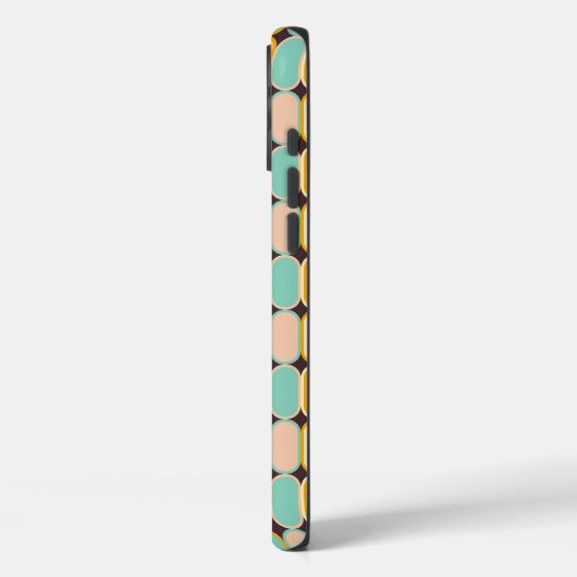Retro geometric pattern with vertical ovals Case-Mate iPhone hülle (Rückseite / Links)