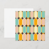 Retro geometric pattern with vertical ovals dankeskarte (Vorne/Hinten)