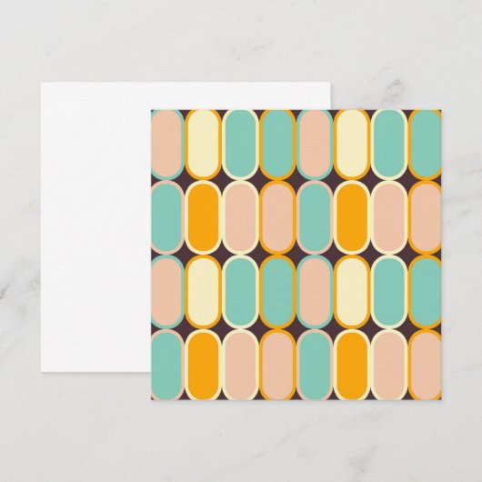 Retro geometric pattern with vertical ovals dankeskarte (Vorne/Hinten)