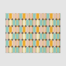 Retro geometric pattern with vertical ovals
