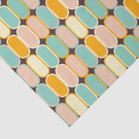 Retro geometric pattern with vertical ovals seidenpapier (Ausschnitt)