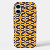 Retro geometric pattern yellow and brown leaf Case-Mate iPhone hülle (Rückseite)
