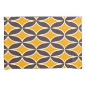 Retro geometric pattern yellow and brown leaf kissenbezug (Vorderseite-Rechts)