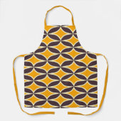 Retro geometric pattern yellow and brown leaf schürze (Vorderseite)