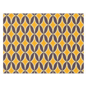 Retro geometric pattern yellow and brown leaf tischdecke (Vorderseite (Horizontal))