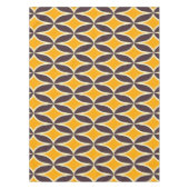 Retro geometric pattern yellow and brown leaf tischdecke (Vorderseite)