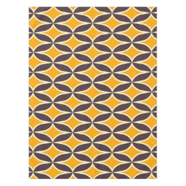 Retro geometric pattern yellow and brown leaf tischdecke