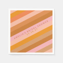 Retro Geometric Pink Terracotta Brautparty Name