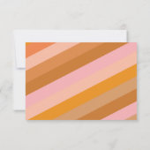 Retro Geometric Pink Terracotta Custom Wedding Dankeskarte (Rückseite)