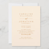 Retro Geometric Pink und Orange Chic Wedding Einladung (Vorderseite)