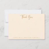 Retro Geometric Pink und Orange Personalisiert Dankeskarte (Vorderseite)